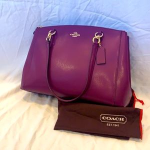 Purple Coach Christie Satchel - Leather